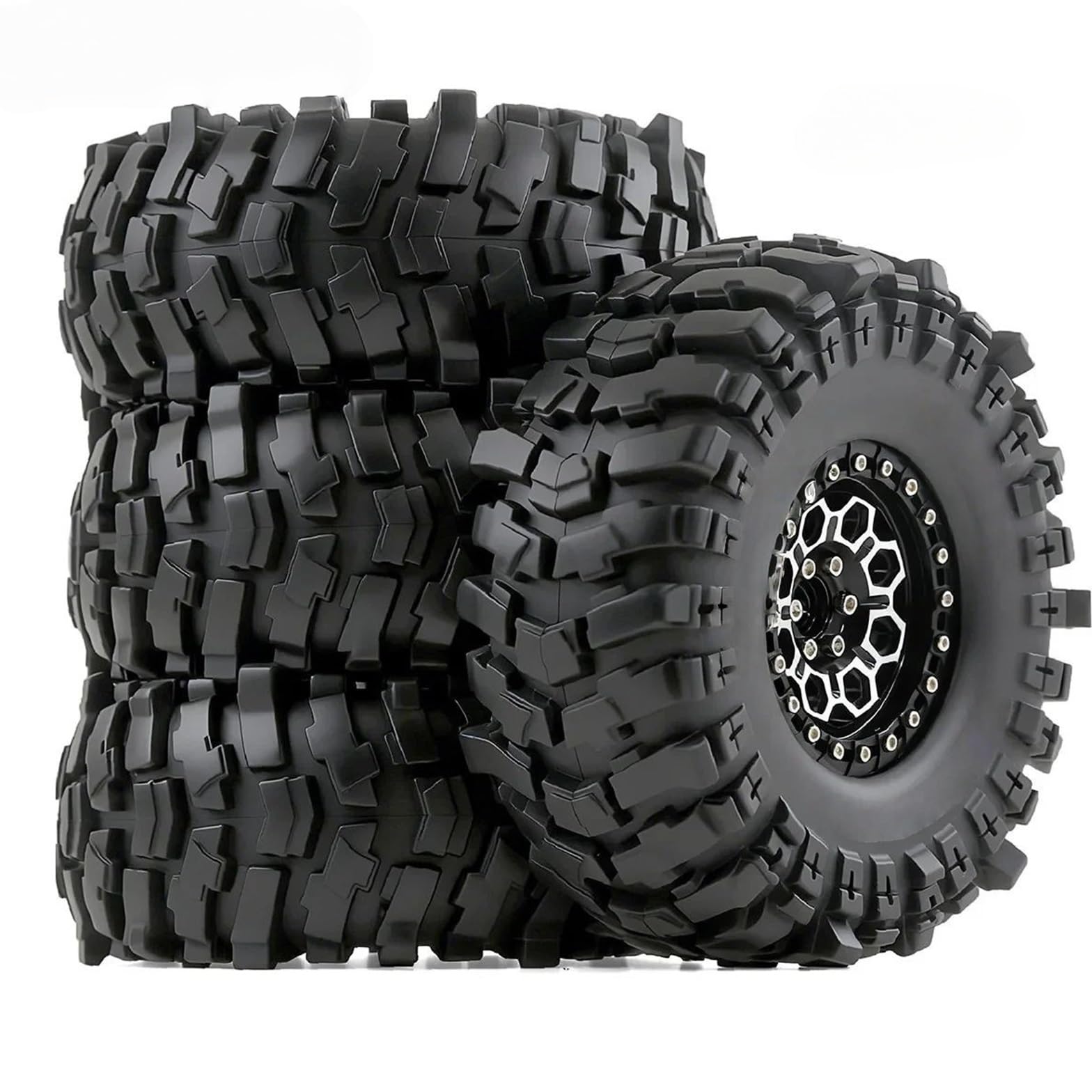 Mozzo Ruota Da 2.2 Pollici 135mm Pneumatico In Metallo E Gomma Per Hyper GO Per MJX H8H YK4083 CROSSRC Rhino 1/8 RC Auto Aggiornamenti Parti Parts
