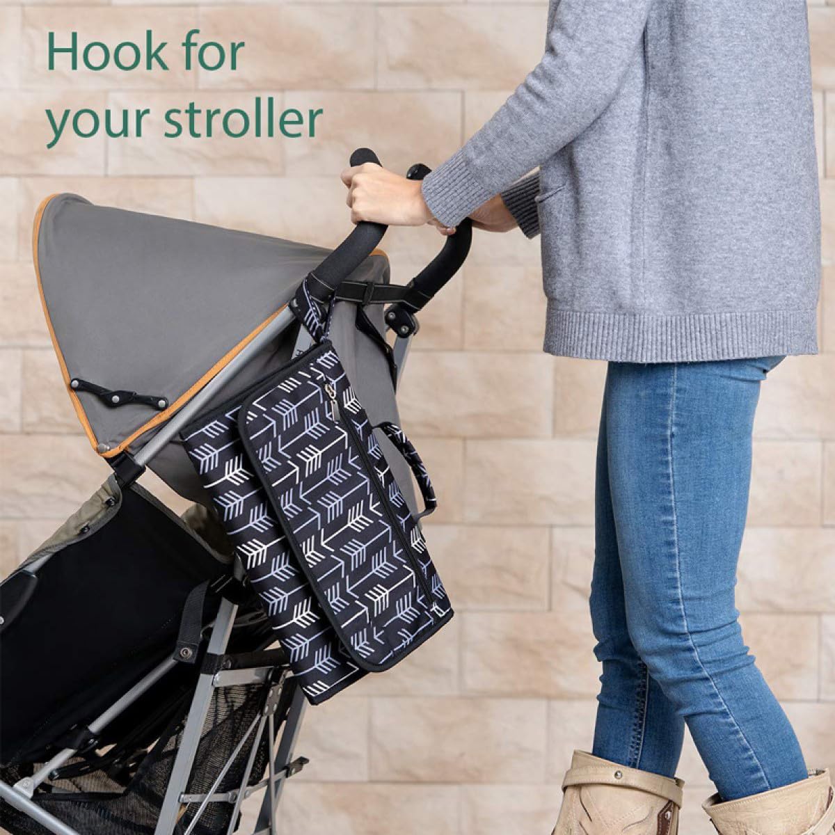 Cambiador bebe portatil impermeable - Cambiador bebe de viaje plegable acolchado que Mantiene al Bebe Cómodo y Limpio -Cambiador plegable impermeable ideal como regalo para recién nacido.