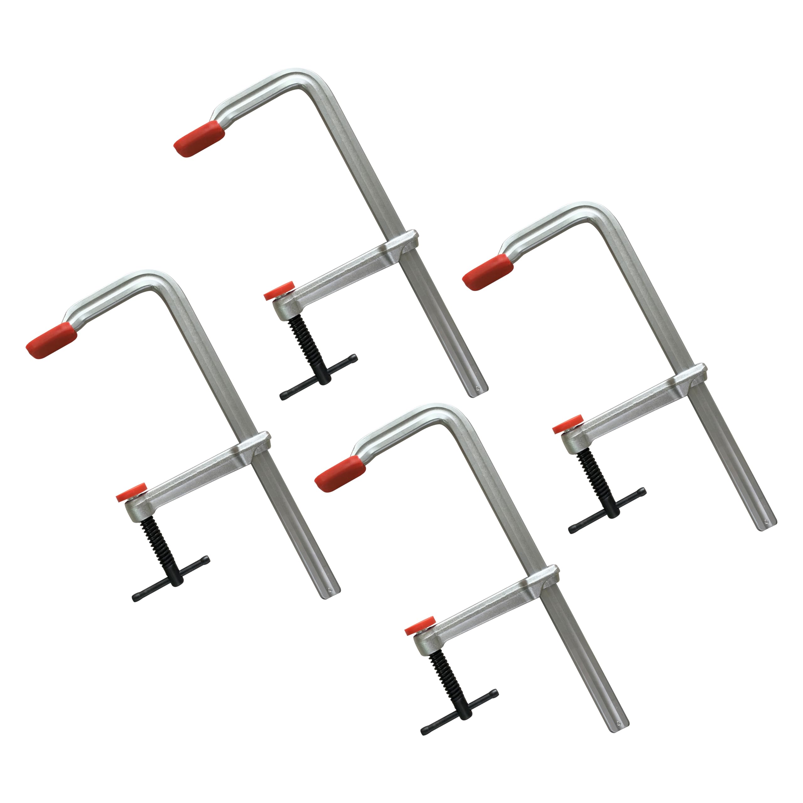 HimaPro Lot de 4 Serre-joints en F en Acier Forgé – Longueur 300 mm – Capacité de Serrage 270 kg – Profondeur de Gorge 80 mm – Pour Soudure, Travail du Bois et du Métal