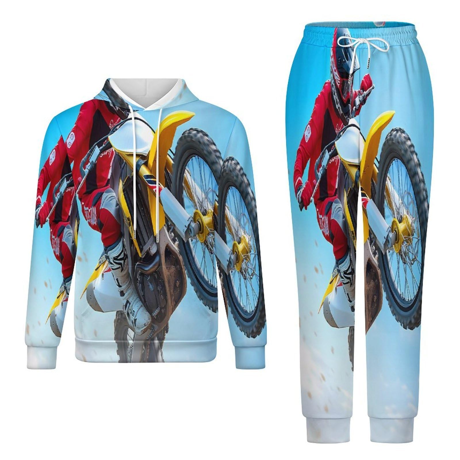 Motorsport Moto Tute per gli Uomini Manica Lunga Felpa Con Cappuccio E Pantaloni Della Tuta Joggers Set Moda Tute