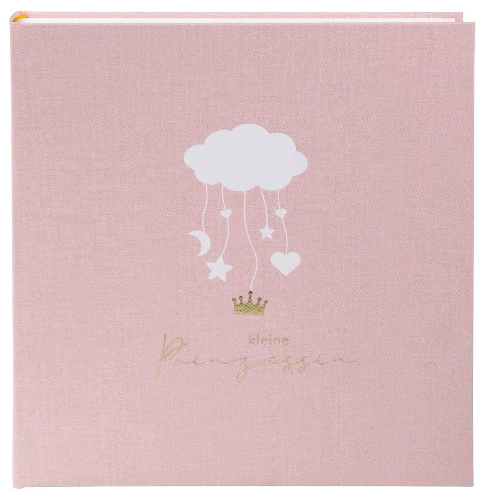 goldbuch 15 012 Babyalbum Wolkenpoesie Rosa, Erinnerungsalbum, Wolke als Motiv, Fotoalbum 58 weiße mit Pergamin-Trennblättern und 4 illustrierte Seiten, Einband aus Leinen, ca. 31 x 30 x 4 cm