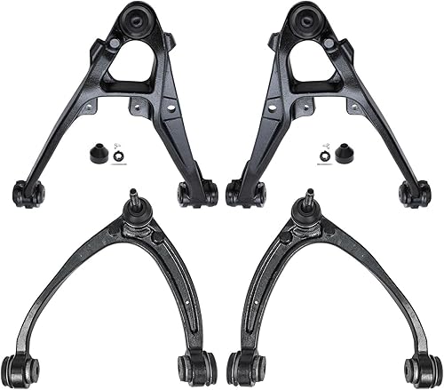 Miniatura 165 de Detroit Axle - Kit de brazos de control frontal RWD para Chrysler 300 Dodge Challenger Charger Magnum, 2 brazos de control superiores 2 rótulas