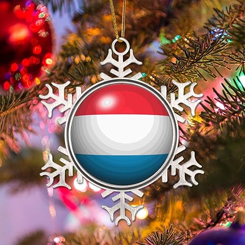 Vista 18 de Bandera de Kenia, adornos colgantes para árbol de Navidad, copo de nieve nacional, adorno de metal, recuerdo de Navidad, regalo de Kenia, decoración