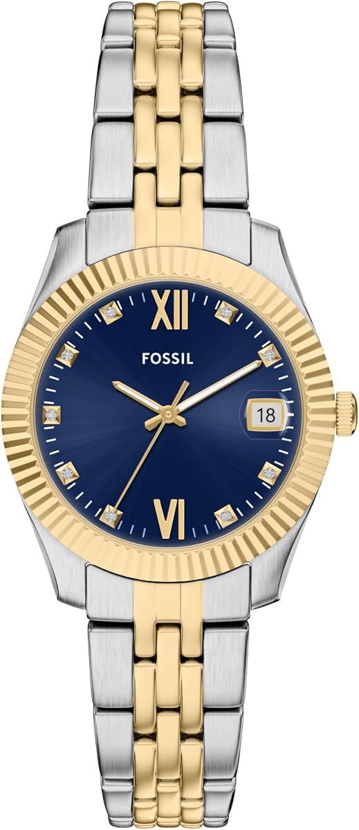 Reloj Fossil para Mujer, Reloj de Cuarzo Scarlette de Acero Inoxidable con Tres manecillas para Mujer