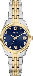 Fossil Women's Scarlette Mini Quartz Stainless Steel Three-Hand Watch, Color: Silver Glitz (Model: ES4317)