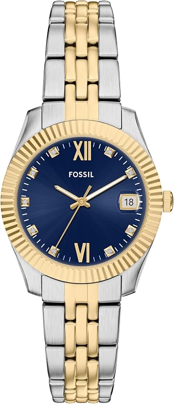 Reloj Fossil para Mujer, Reloj de Cuarzo Scarlette de Acero Inoxidable con Tres manecillas para Mujer