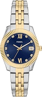 Women's Scarlette Mini Quartz Stainless Steel Three-Hand Watch, Color: Silver Glitz (Model: ES4317)