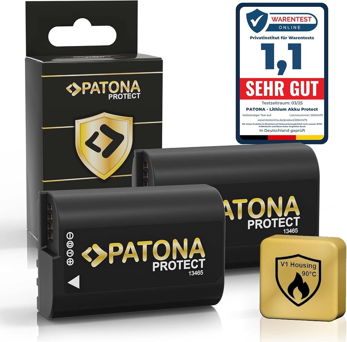 PATONA 2X Protect DMW-BLK22 Akku 2600mAh Ersatzakku kompatibel mit Panasonic Lumix DC-S5 S5 S5II S5II-X S5 IIX S5K G9 GH5 GH5 II GH5S GH6 GH7 DC-GH5 DC-GH6 DC-GH7 DC-S5II DC-G9 II X DMWBLK22 BLK22