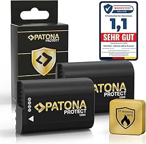 PATONA 2X Protect DMW-BLK22 Akku 2600mAh Ersatzakku kompatibel mit Panasonic Lumix DC-S5 S5 S5II S5II-X S5 IIX S5K G9 GH5 GH5 II GH5S GH6 GH7 DC-GH5 DC-GH6 DC-GH7 DC-S5II DC-G9 II X DMWBLK22 BLK22