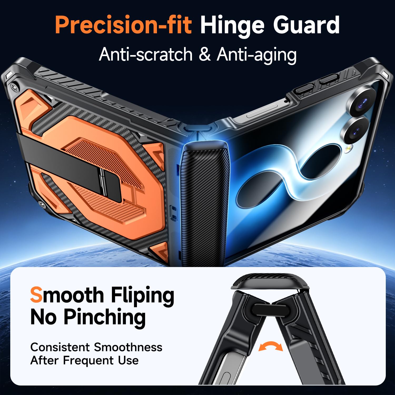 Ysnzaq Custodia magnetica per Samsung Galaxy Z Flip8 con cavalletto