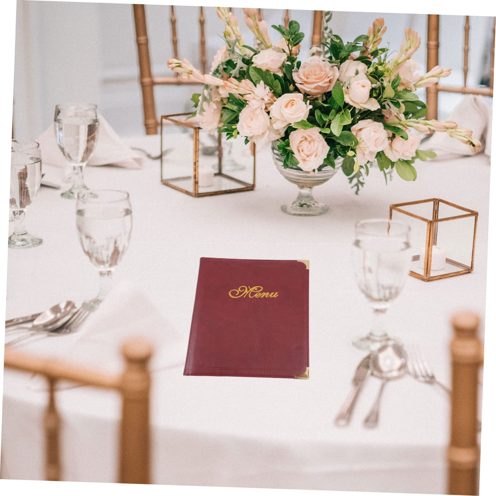 HEALEEP Leather A4 Menu Book Menu Holder Book for Bar Holding Safe Inner Page Design