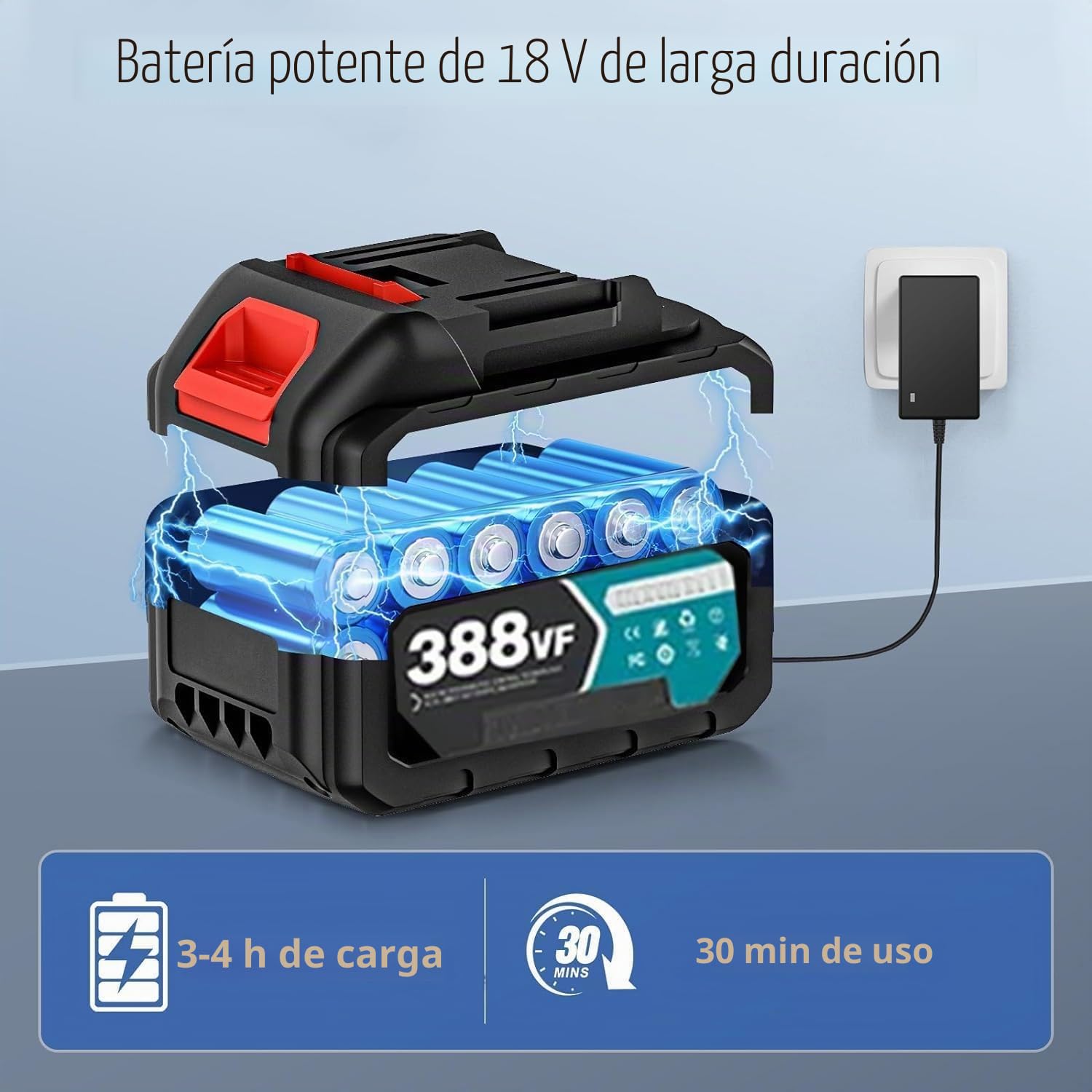 Hidrolimpiadora Bateria de 3 velocidades máx 18V 200 bar/2900 PSI | portatil pistola de agua a presión con Boquilla Ajustable 6 en 1press and clean de para Coche