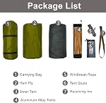 3 Season 2-Person Double Layer Waterproof Dome Backpacking Tent Aluminum Rod Windproof for Camping Hiking Travel Climbing