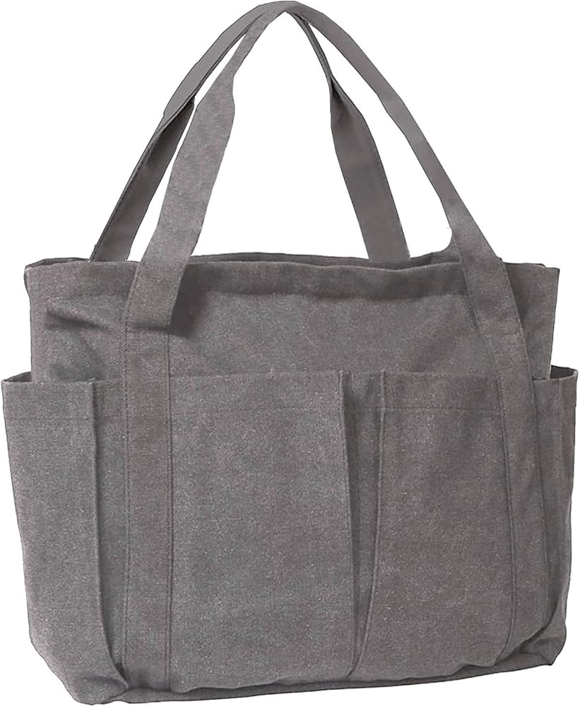 【美品】一澤帆布製 キャンバス生地 大きめグレー トートバッグ 肩がけバッグ Amazon | [JoveJek] トートバッグ 大容量 キャンバス マザーズバッグ