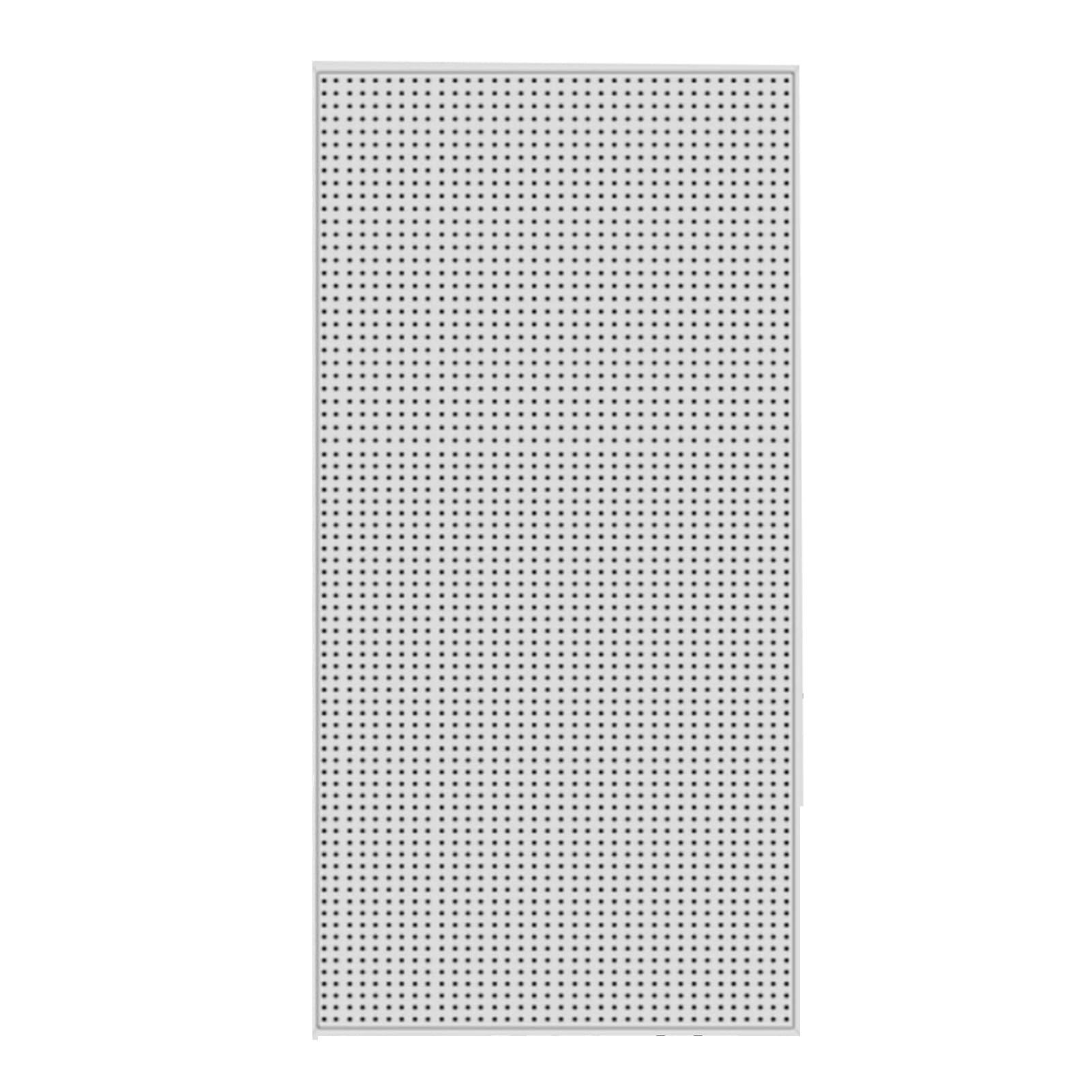 Pannello forato in metallo WallSystem 40 x 60 cm, per garage e officina, soluzione di archiviazione per pannelli forati bianchi, ganci inclusi