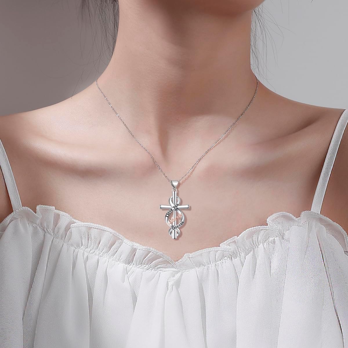 Gifts for Nana, Nana Infinity Cross Necklaces Valentines Birthday Mothers Day Jewelry Gifts for Women - Image 2