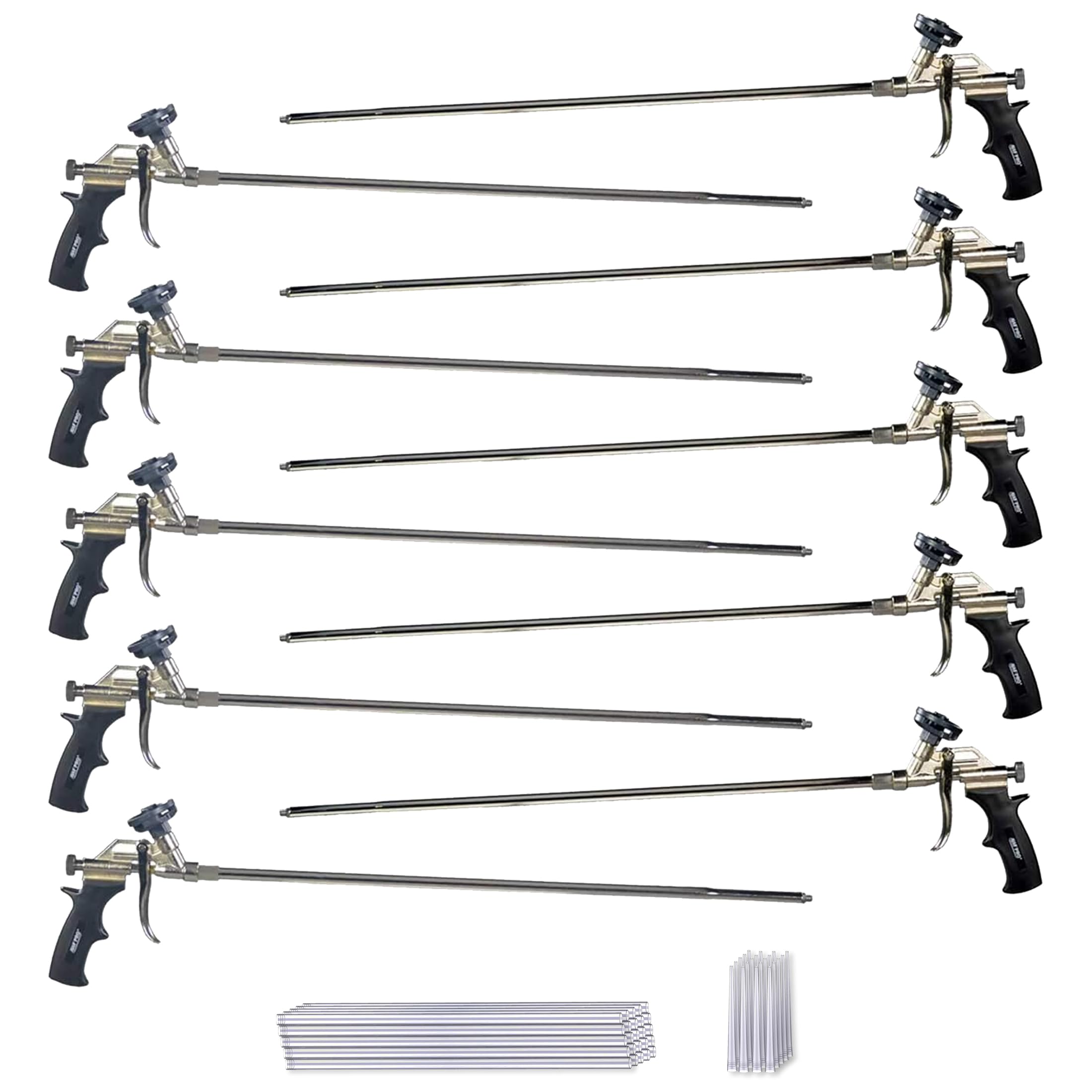 AWF PRO Spray Foam Gun 2' Long Nozzle, High Precision, Adjustable Flow Control, Contractor-Grade Pro Applicator for Insulating Foam Sealant, Pack of