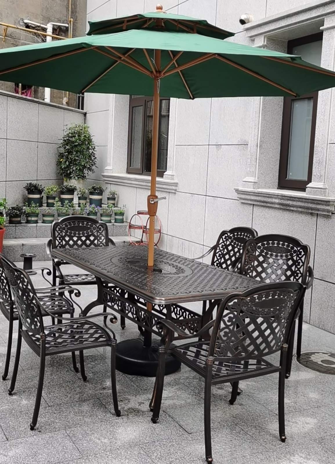 9 Stóp Parasol Ogrodowy, Duży Parasol Ogrodowy Na Zewnątrz, Do Ogrodu, Na Trawnik, Podwórko, Do Basenu, Z Ochroną Uv