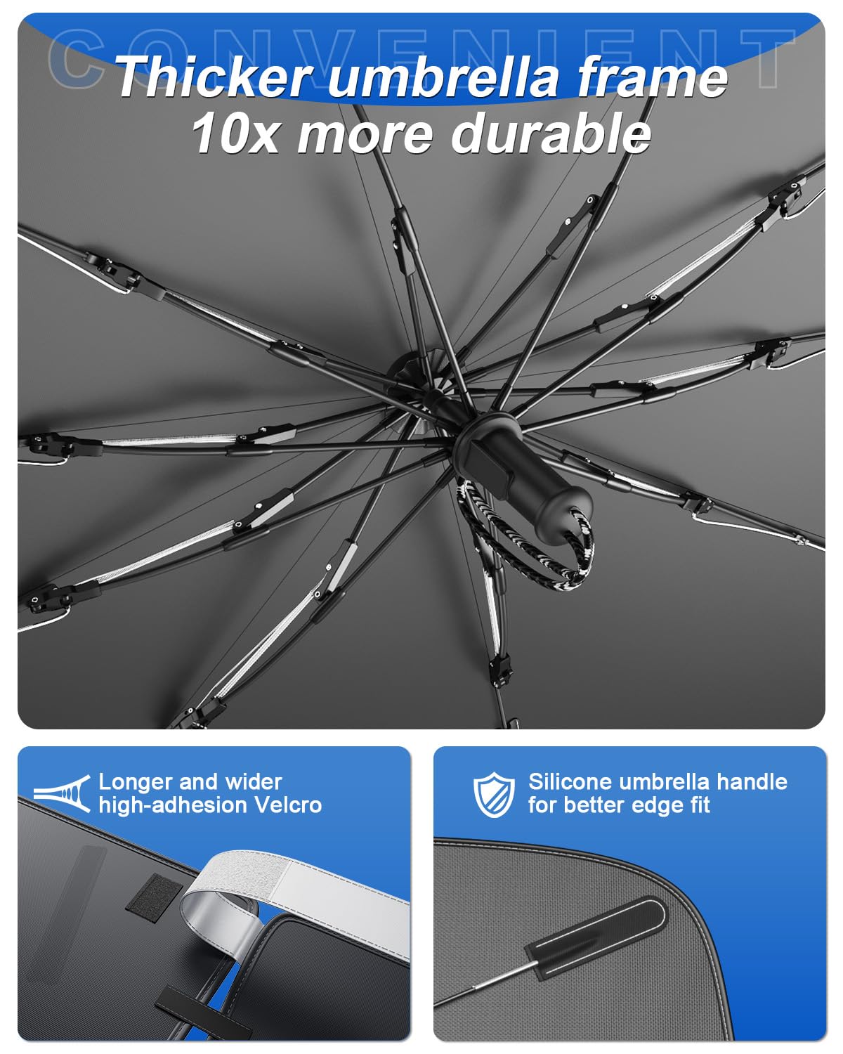 SHAOHAO Compatibile con Cupra Terramar 2024 2025 2026 Parasole per auto Parasole per parabrezza Facile da riporre Maniglia con cordino Protezione UV Accessori Cupra Terramar parasole