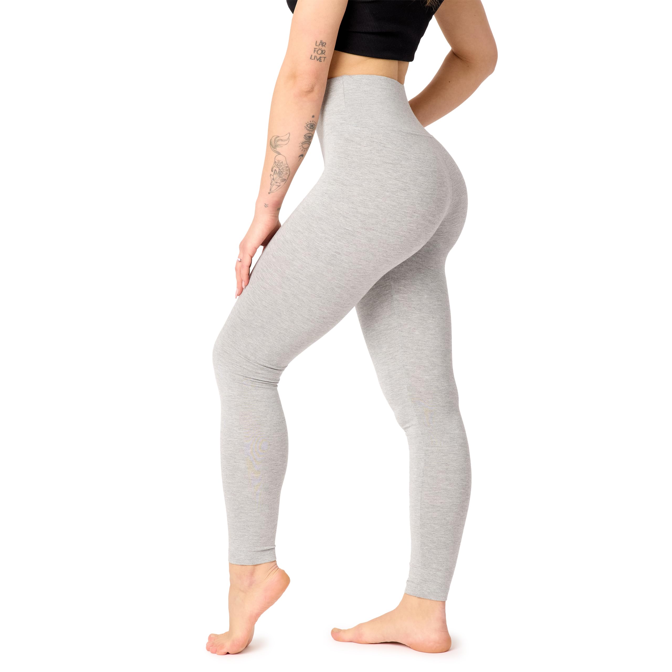Bellivalini Damen Lange Leggings High Waist Comfort aus Viskose für Sport Yoga Gym BLV50-289