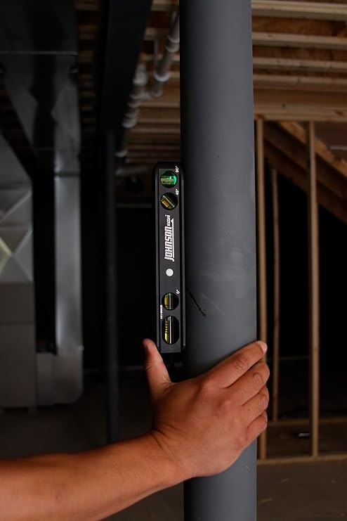 Johnson Level & Tool 1411-0900LED 9 Magnetic LED Billet Torpedo Level
