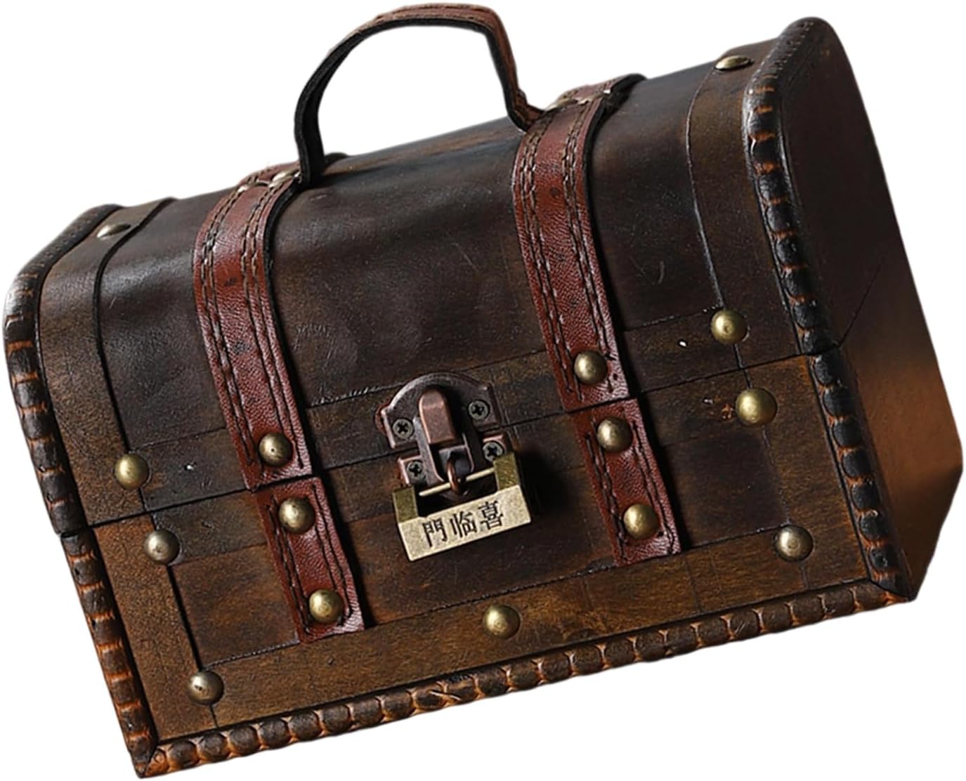 Fashionable European Handheld Sturdy Wood Suitcases Portable Storage Trunk Accessory for Trip and Home Organization Wood Trunk