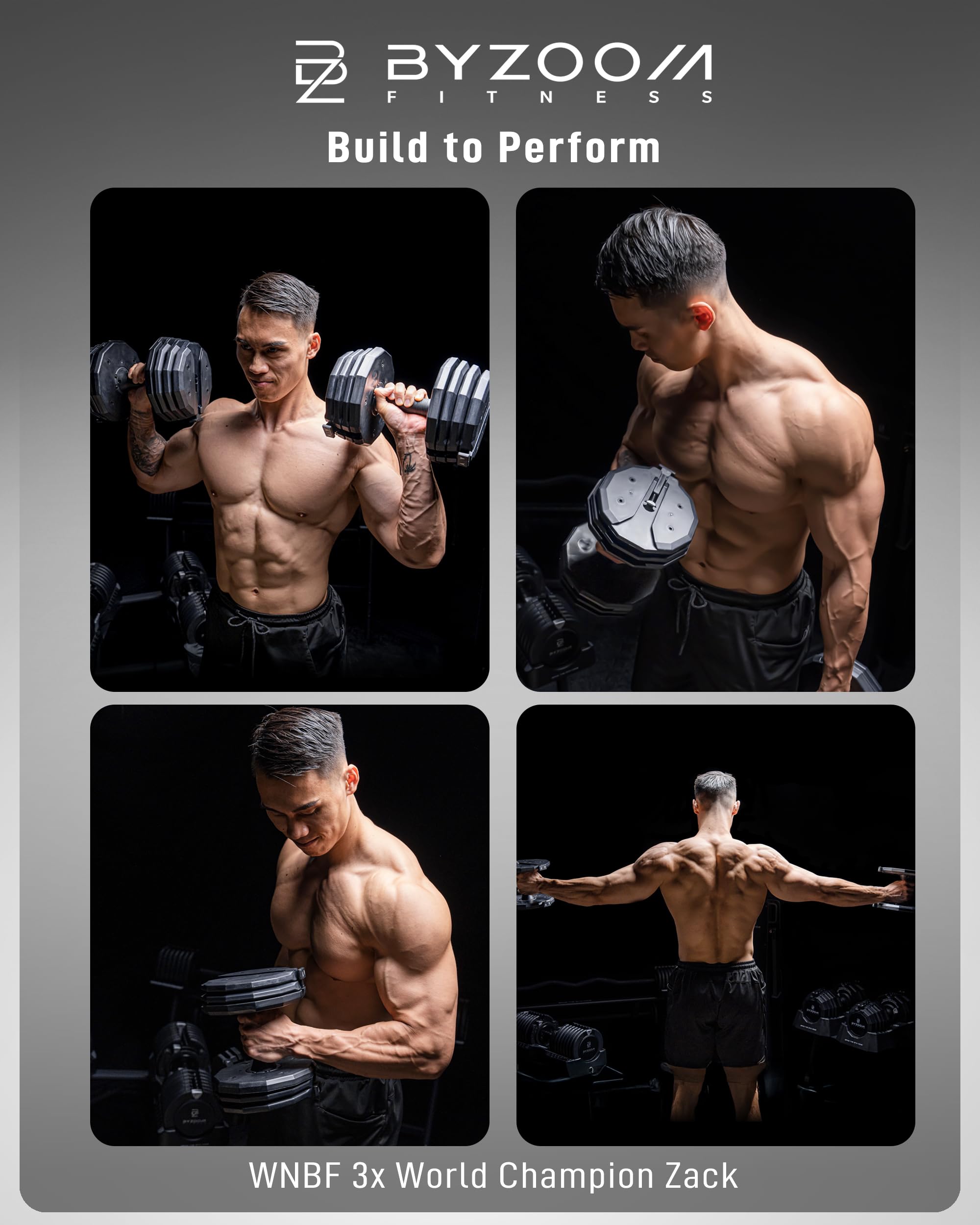 Classic Series 50/55LB Adjustable Dumbbell Pair Set of 2 OR Single Unit (Check qty before purchase), 5-in-1 OR 15-in-1 Patented Secure System, Solid Cast Iron Core, Iconic 12-Sided Polygonal Anti-Roll Base, Professional Heavy Weight for Men