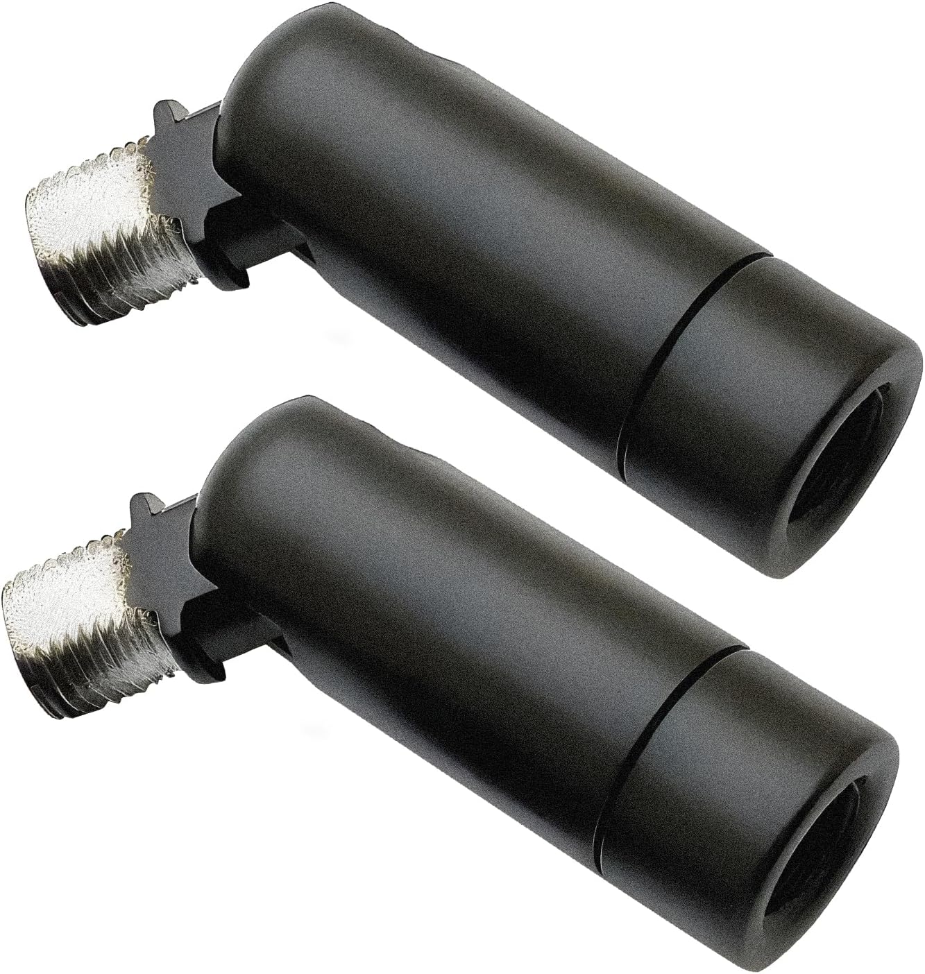 KCO Lighting Black Sloped Ceiling Adapter 2 Pack 180/355 Degree M10 Thread Chandeliers Track Suspension Accessories Suitable for Vaulted Irregular or Angled Ceilings