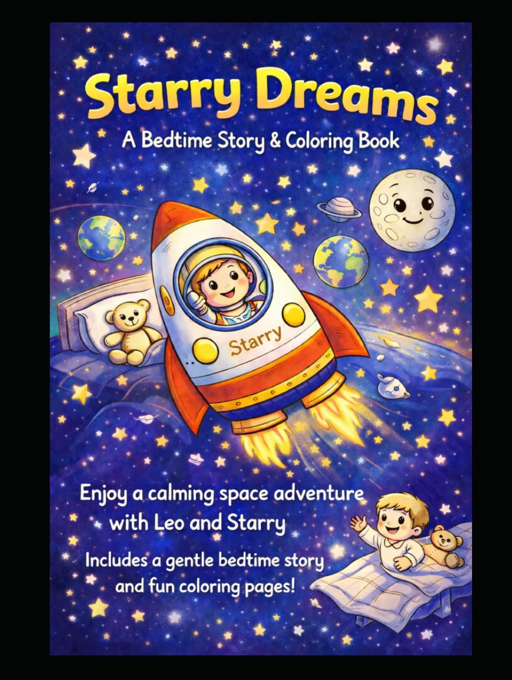 Starry Dreams: Bedtime Story & Coloring Book