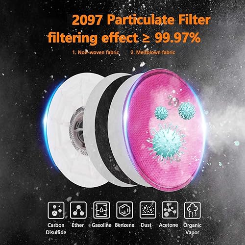 Miniatura 9 de 10 piezas (paquete de 5) 2091 P-100 filtro de partículas instalado en retenedor de filtro de repuesto para 6000 6200 6800 7000 FF-4 para trabajar la