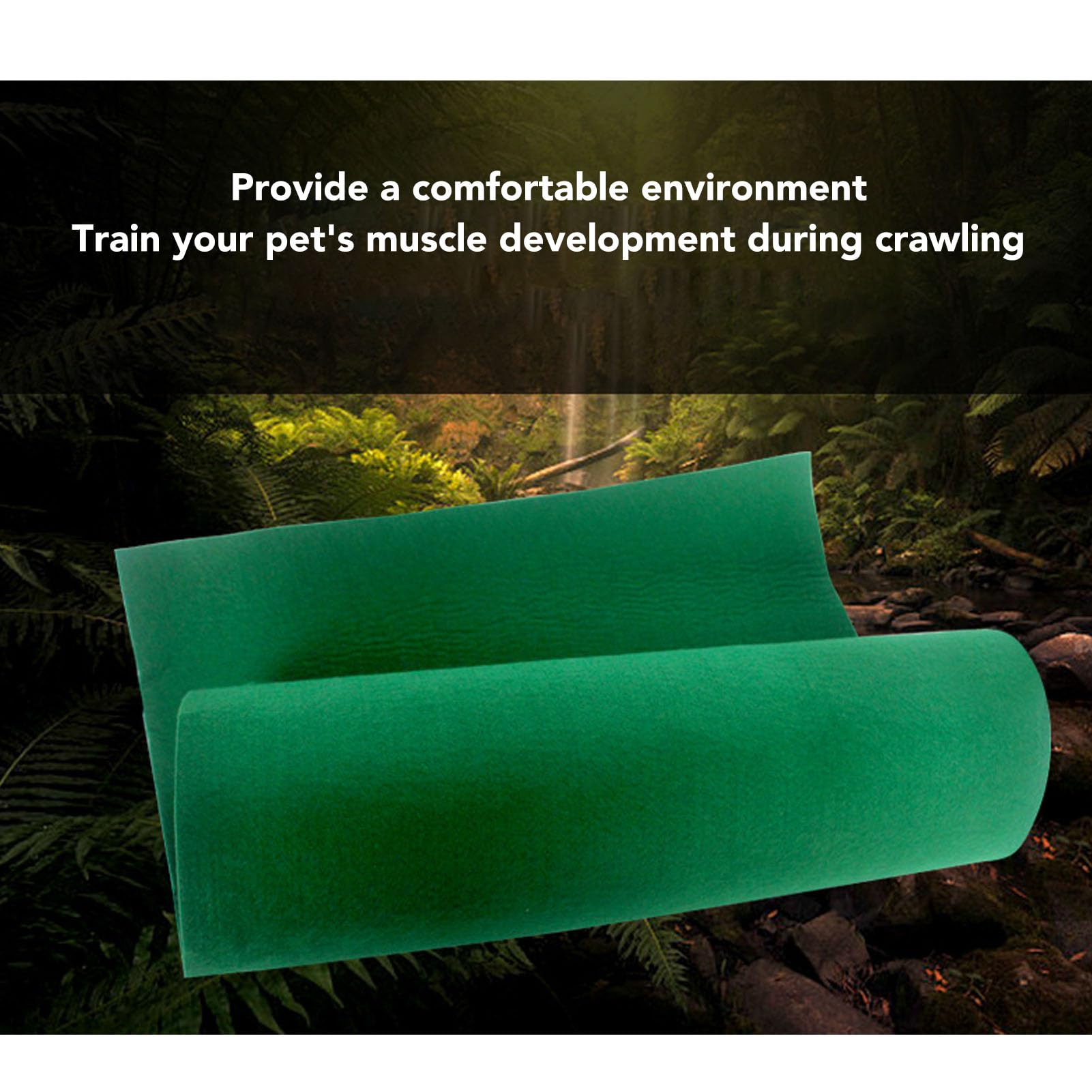 Tapis pour reptiles 100 x 40 cm absorbant respirant lavable réutilisable revêtement de terrarium