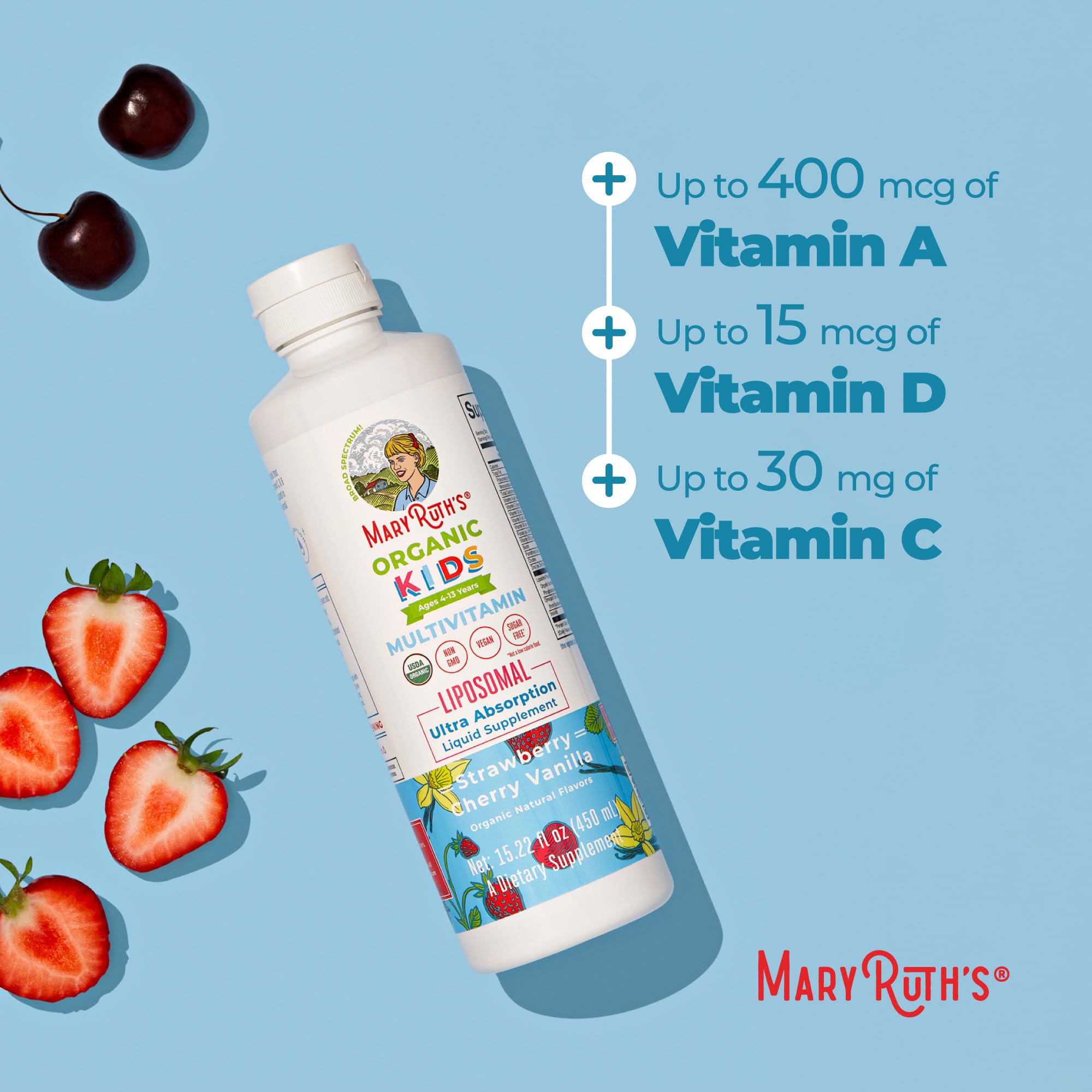 maryruth's liposomal glutathione for children Organic Kids Multivitamin Liposomal, 15.22 oz, Immune Support Feeling sick