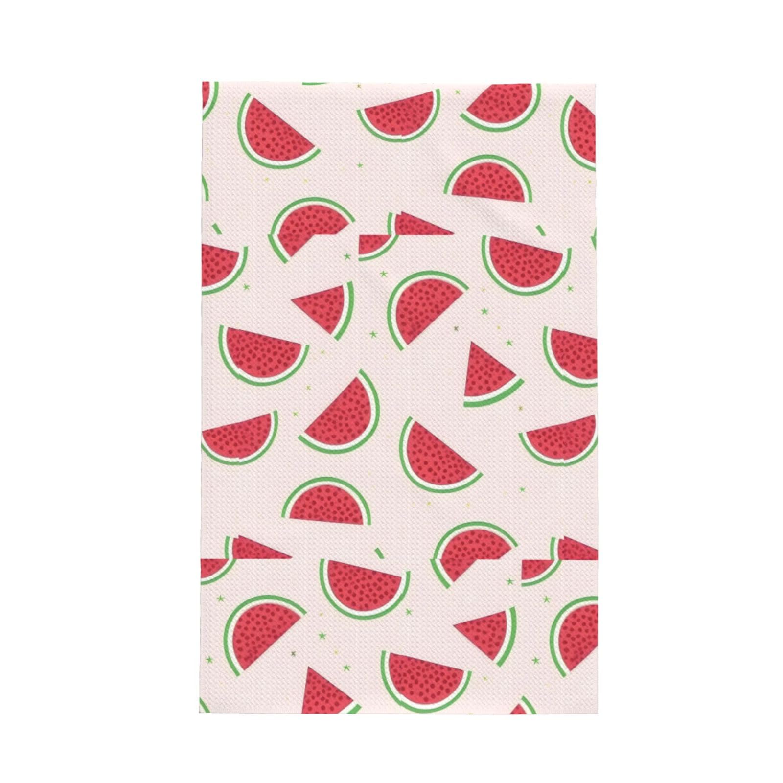 SXZVVBN Pink watermelon Super Absorbent Microfibre Waffle Towels Fast Drying Dish Cloths Home Cafe Barista
