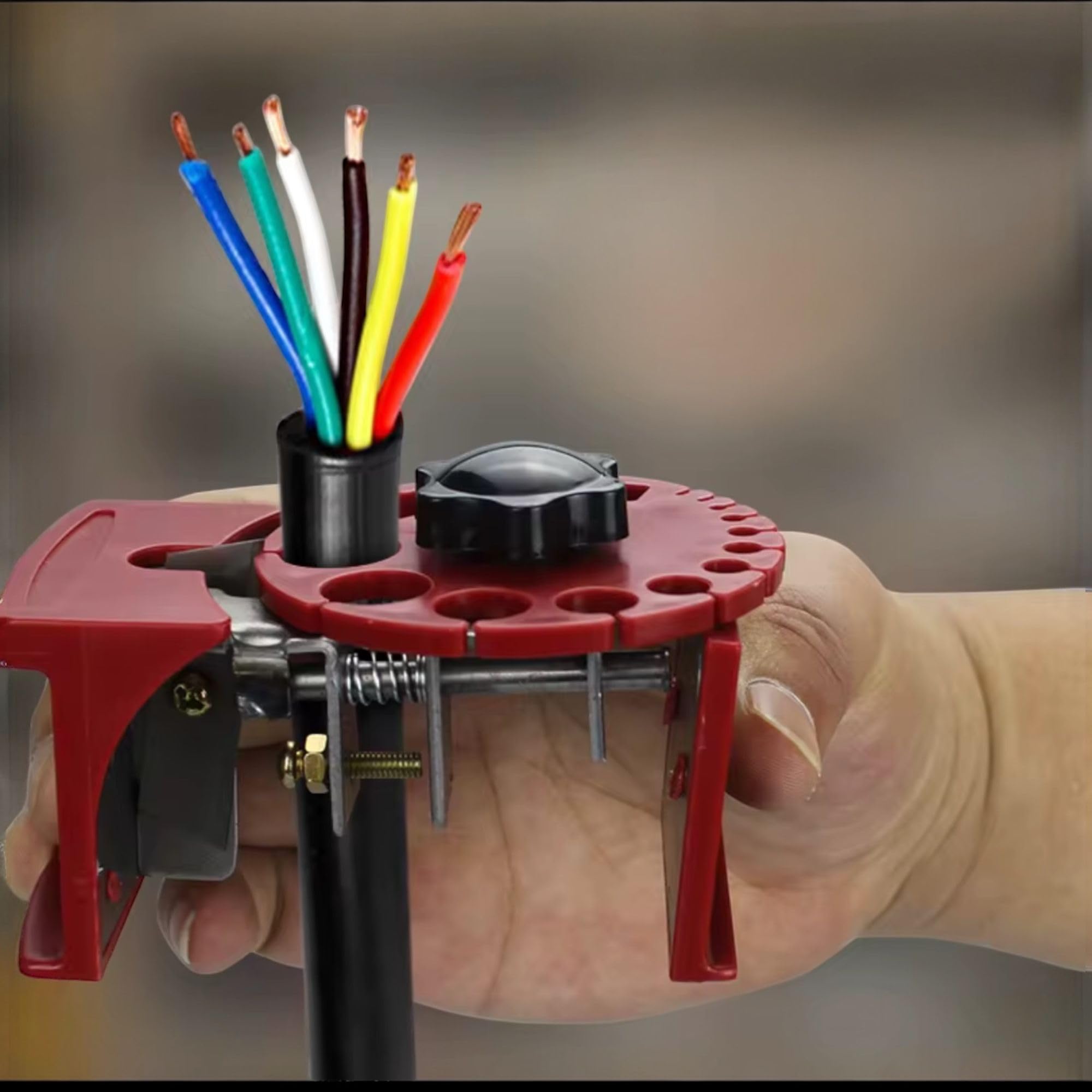Pinza Spelacavi Manuale 14 Fori per Cavi Elettrici Rame e Alluminio Compatta