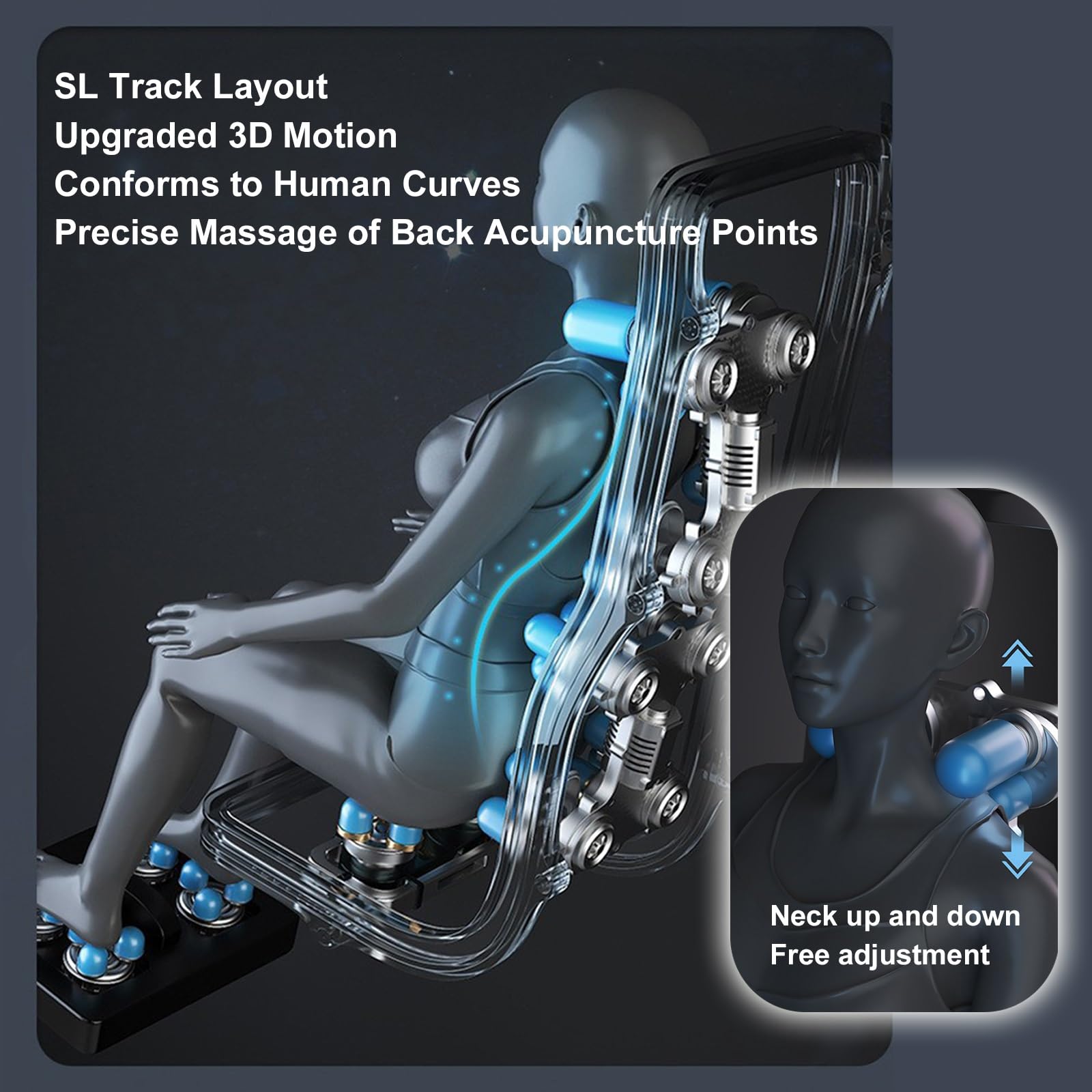 2025 Fauteuil De Massage Complet,4d Shiatsu Avec Chaleur Fonction Bluetooth Soulage Les Maux De Dos IdéAl Pour Le Bureau Et La Maison