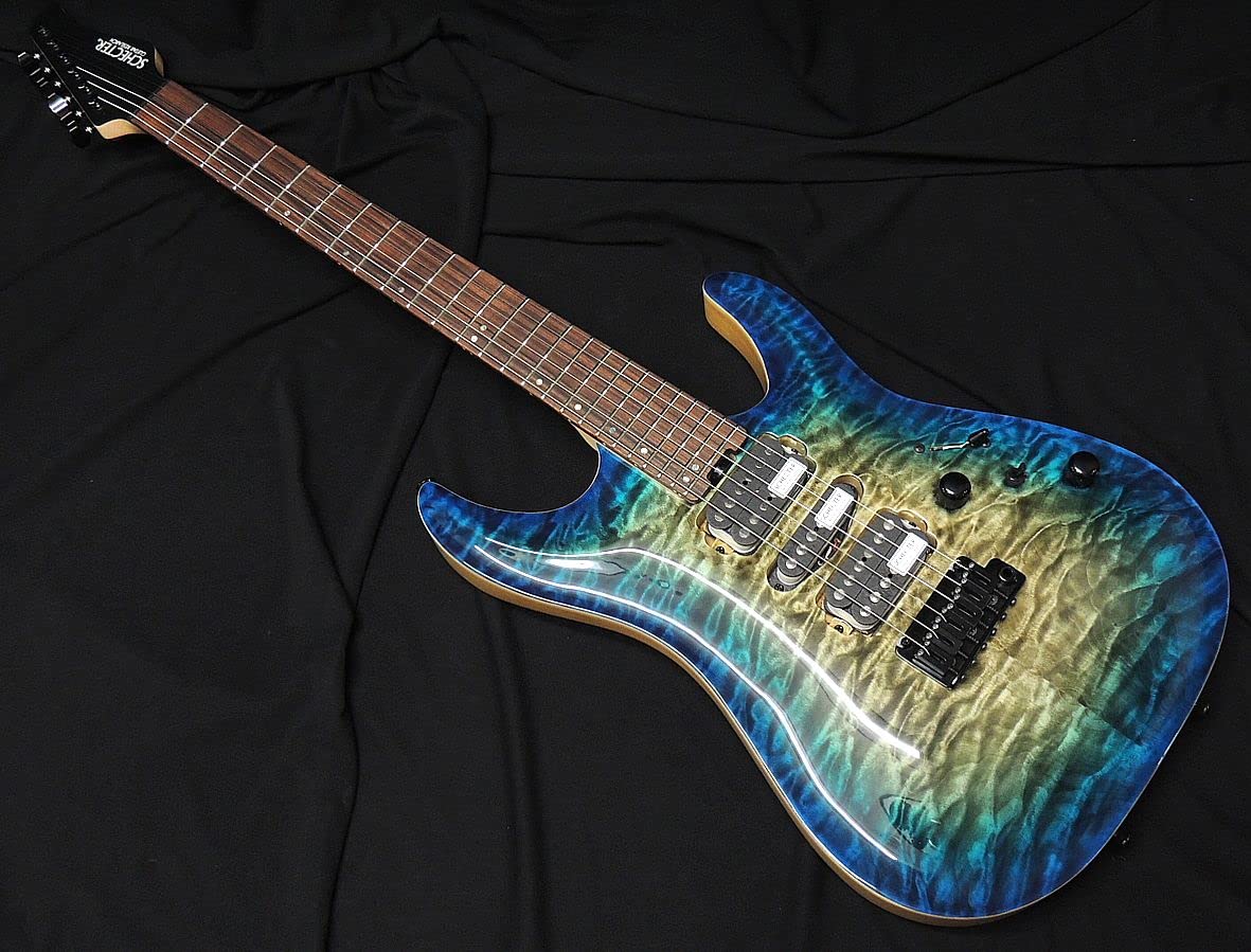 Amazon.co.jp: SCHECTER CT-3-24-QM-VTR CHB PF Schecter Curved Top 