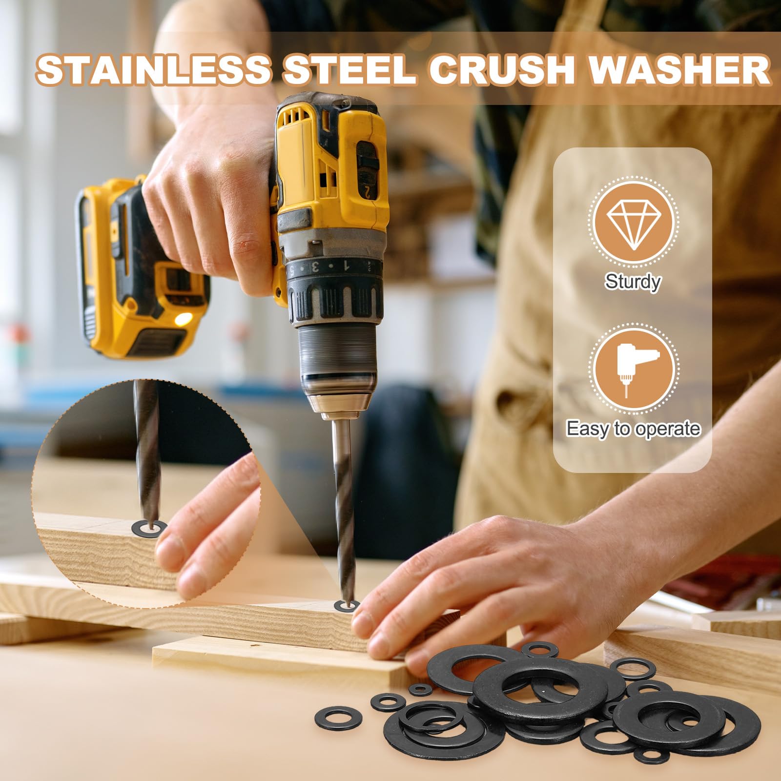 PATIKIL 9PCS M16 Stainless Steel Washers - Image 4