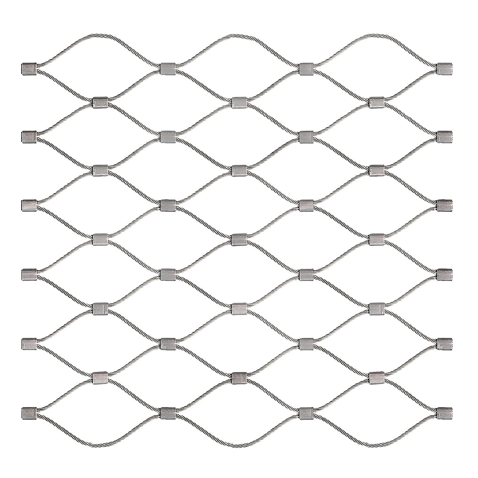 Malla de alambre de acero inoxidable resistente, malla flexible para barrera de animales y valla de jardín (200 cm x 600 cm) y protección segura