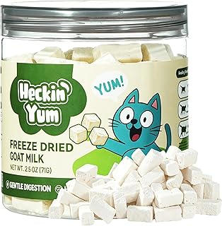 Freeze Dried Cat Treats with Goat Milk & Chicken, Gentle Goat Milk Cat Snacks & Food Topper for Sensitive Stomachs, Kittens, Adults & Seniors, 2.5 oz