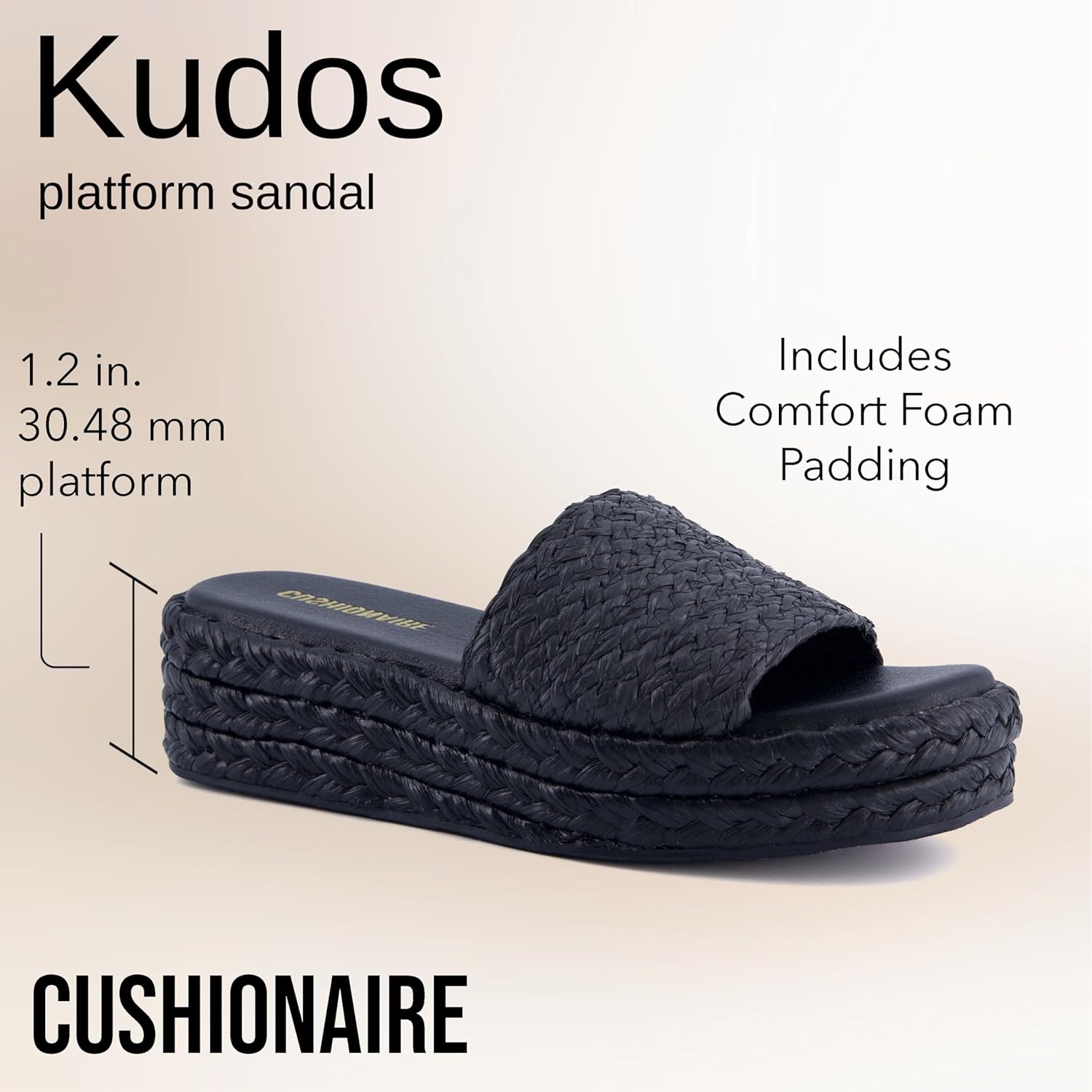 CUSHIONAIRE Women's Kudos Platform Slide Sandals - Image 6