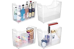 4Pcs Multi Purpose Plastic Kitchen Pantry Refrigerator Organizer Bins