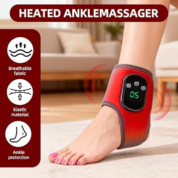 Fodeuxp Foot Renew Triple Method Massager, 2025 New 3 in 1 Wireless Heated Foot & Ankle Wrap, Portable Foots Renew Massager for Ankle Relaxation (2 Pcs)