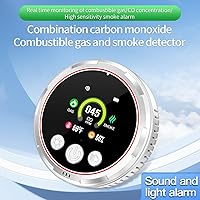 Vista 3 de 5-en-1 Enchufe Anular Detectores Combinados de Gas Natural, Humo y Monóxido de Carbono Batería de Respaldo Integrada de 1000mAh Sensor de 85dB