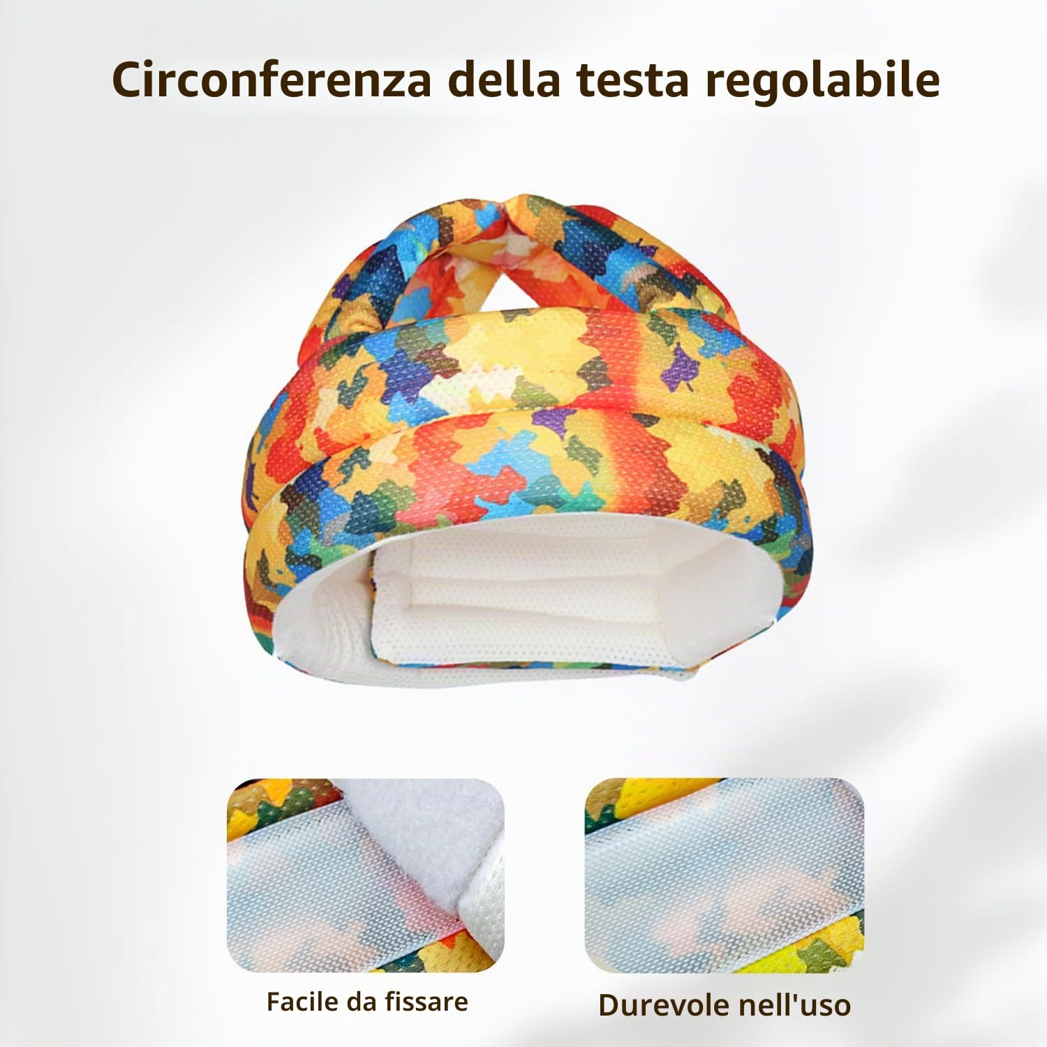 Caschetto Primi Passi Casco Bambini 6-36 Mesi Neonato Colore Foglia D'acero