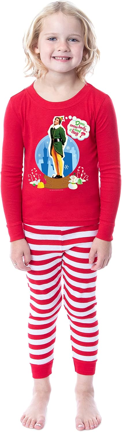 INTIMO Elf The Movie Film Christmas Does Somebody Need A Hug Character Sleep Tight Fit Family Pajama Set - Image 2