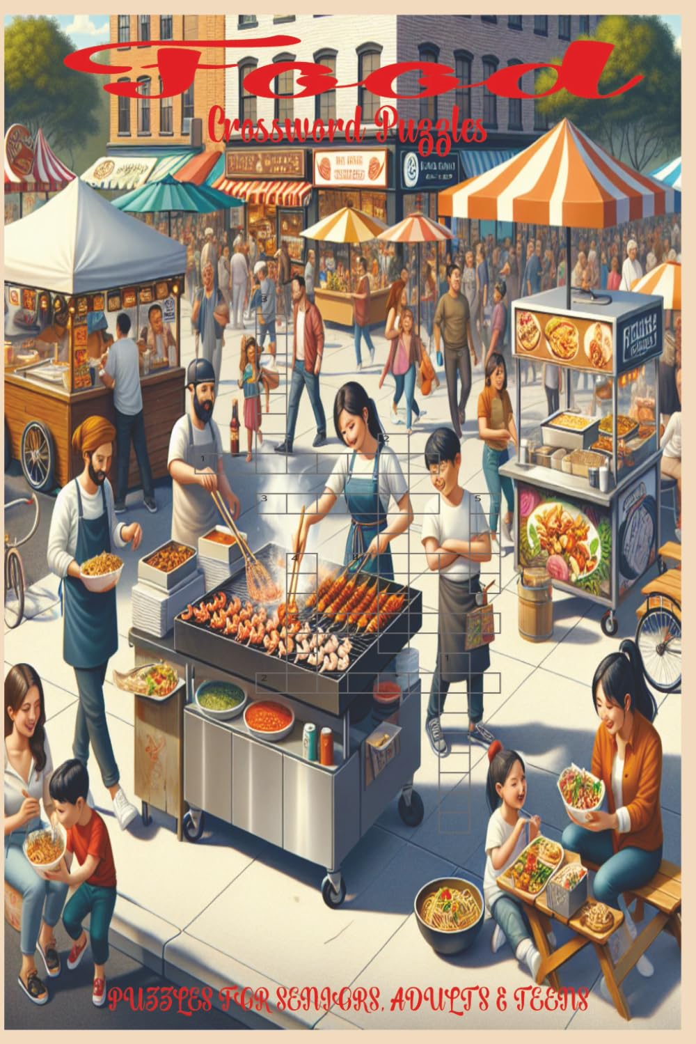 Food Crossword Puzzles: 60 Crossword Puzzles about Food, Cooking, Culinary | 6X9 inches, 120 pages, 600 words | The Perfect, Entertaining & Educational Gift for gastronomy lovers
