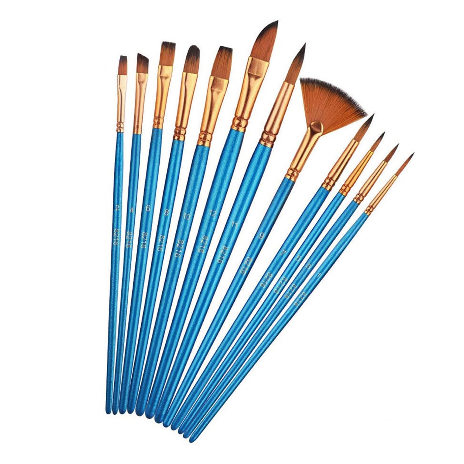 Of 12 Nylon Brush Set Multifunctional Artist Paintbrushes Oil Painting Brushes for Oil Acrylic Paint Brush Tool