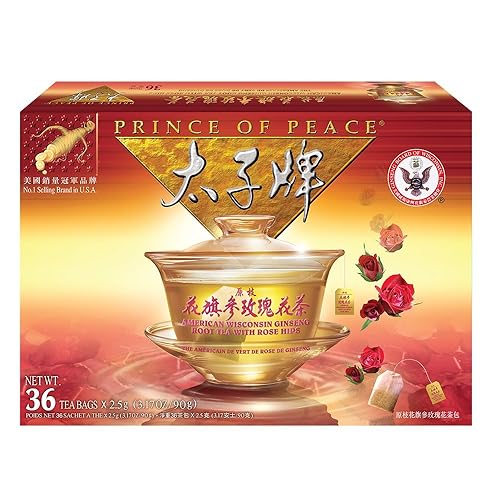 Prince of Peace Té de rosa de ginseng americano (36 bolsitas) disponible en Yaxa Guatemala