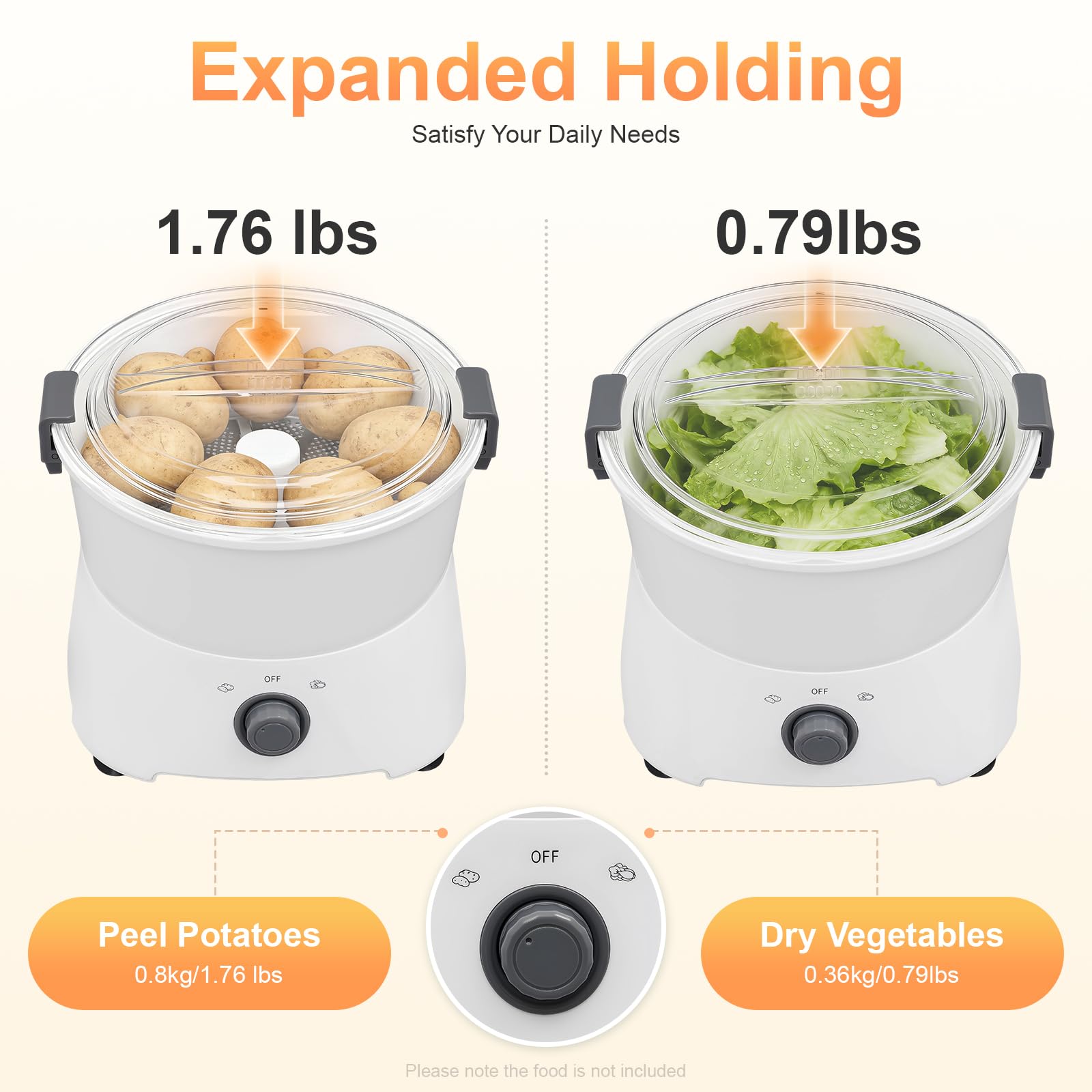 Malayas Elektrische aardappelschiller, 2 extra mesjes, automatische roterende vruchten en groente snijder Apple schilmachine - keuken peeling tool (Wit