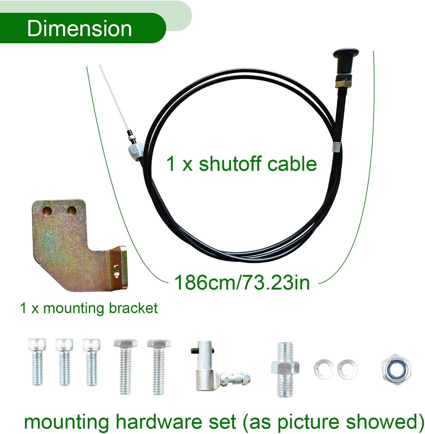 P7100 P-pump manual cable fuel shut off solenoid kit Compatible with 1994-1998 Cummins Dodge 12v 6bt 4bt Used to Convert Solenoid to Manual Cable Shutoff